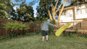 Super Flow Flyer is a performance kite you can fly anywhere, without any wind, with LED lights for a groovy light show at night!