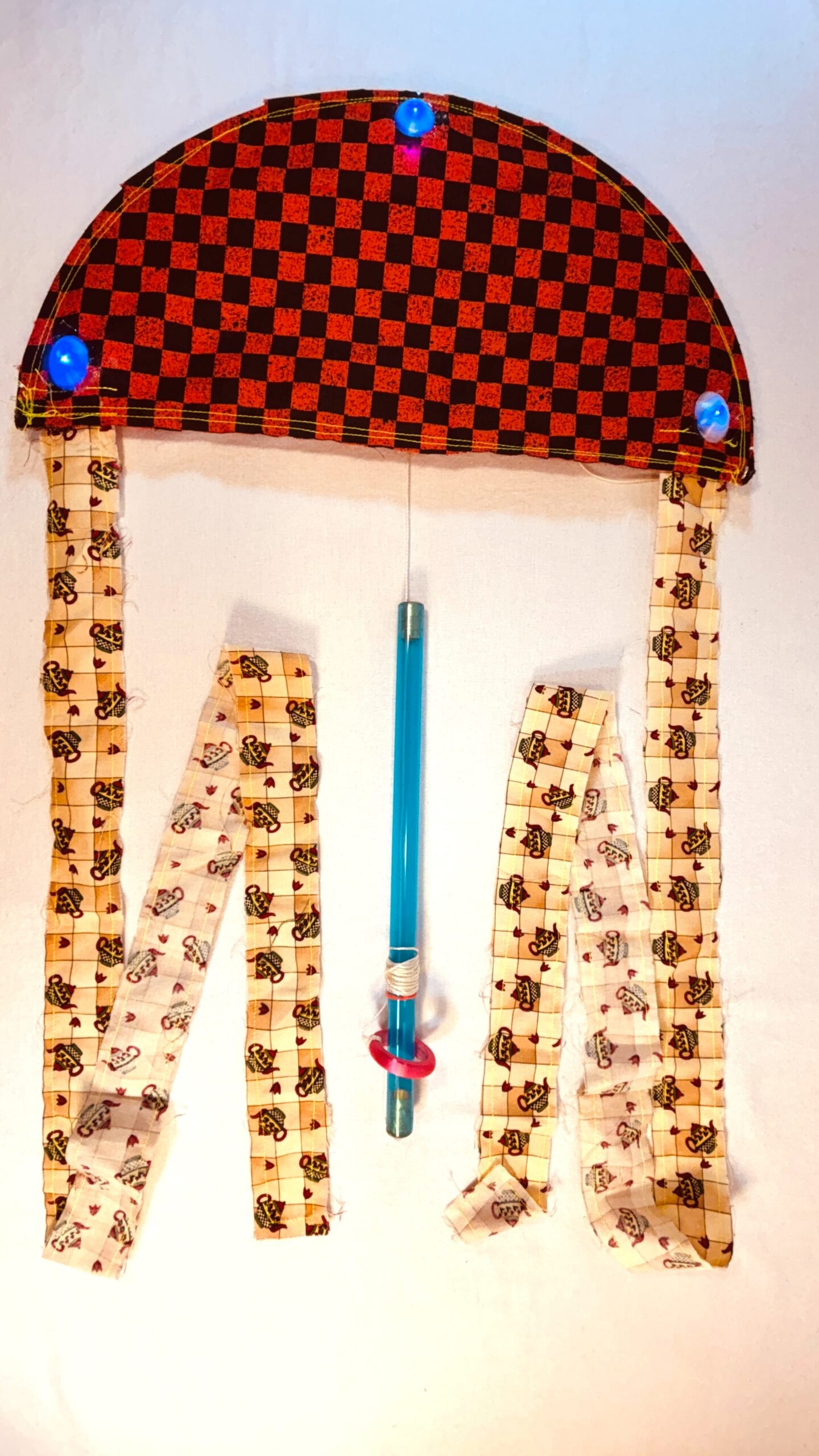 Super Flow Flyer is a performance kite you can fly anywhere, without any wind, with LED lights for a groovy light show at night!