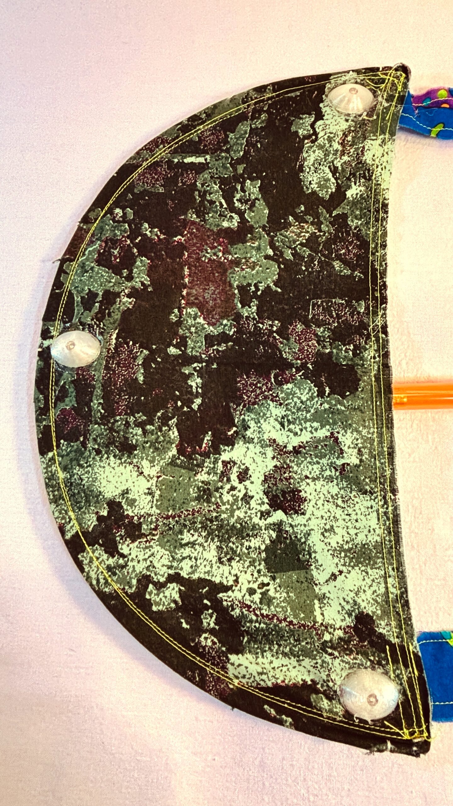 Sail detail, Super Flow Flyer is a performance kite you can fly anywhere, without any wind, with LED lights for a groovy light show at night!