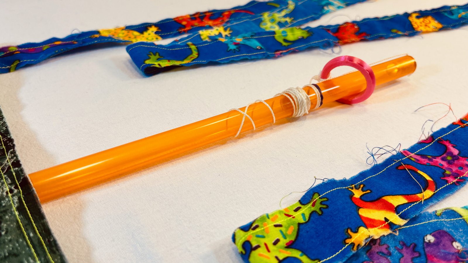 Super Flow Flyer is a performance kite you can fly anywhere, without any wind, with LED lights for a groovy light show at night!