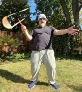 Super Flow Flyer is a performance kite you can fly anywhere, without any wind, with LED lights for a groovy light show at night!