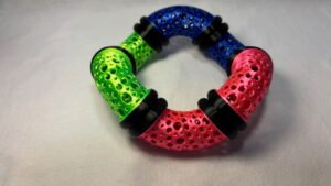 Build Super Flow Tubes into a groovy LED marble run sculpture you can display, play and dance with! Patent Pending # 19/203,500.