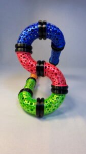 Build Super Flow Tubes into a groovy LED marble run sculpture you can display, play and dance with! Patent Pending # 19/203,500.