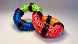 Build Super Flow Tubes into a groovy LED marble run sculpture you can display, play and dance with! Patent Pending # 19/203,500.